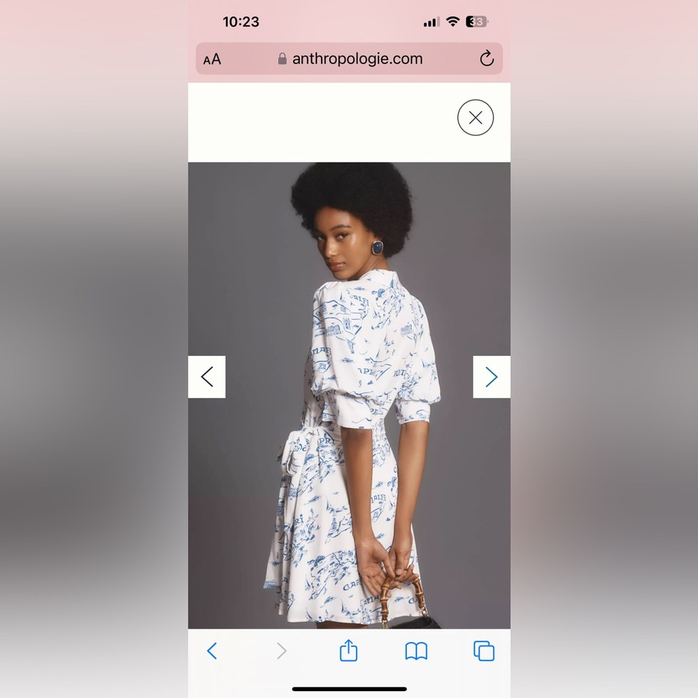 Anthropologie wrap dress. TTS. Gorgeous and super flirty. Beautiful material!!!